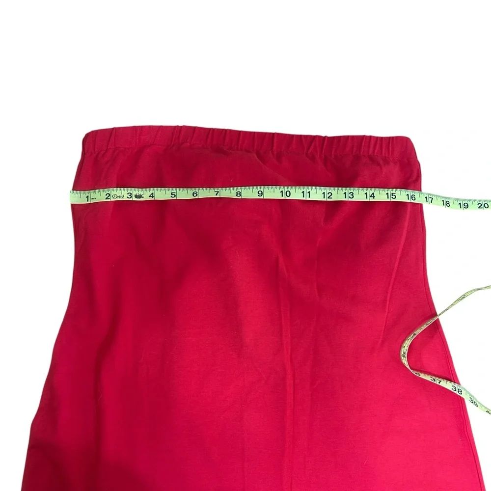 Boston Proper NWT Red Strapless Dress with Side Slit size Medium - Picture 4 of 8